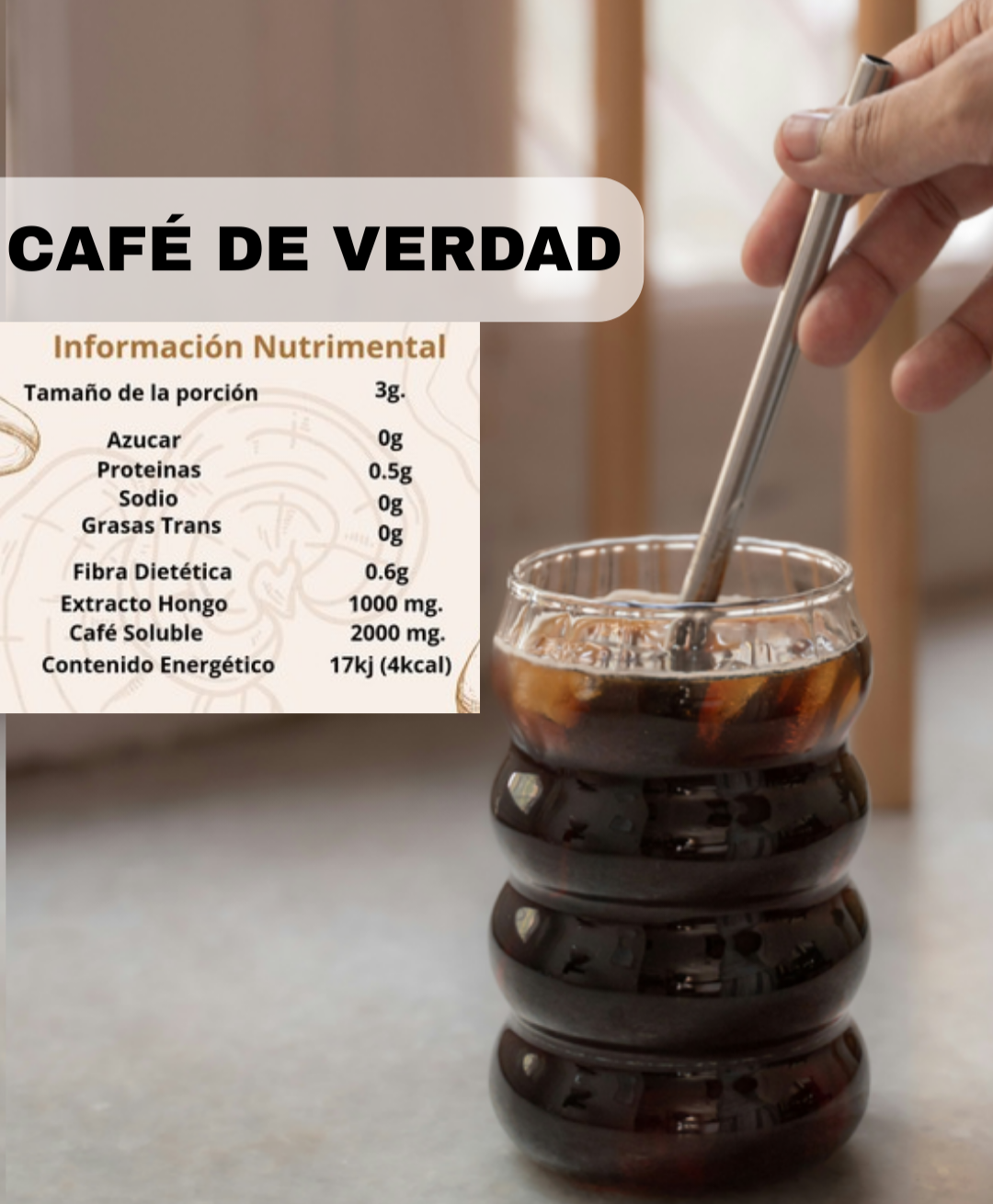 Café Funcional Soluble con 7 Adaptógenos| Mushrooms Coffee 7en1🥇